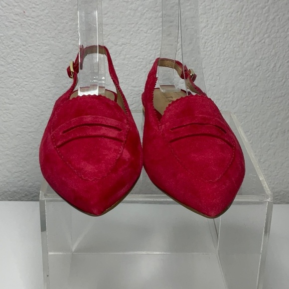 Talbot’s Red Poppy Suede Slingback Flats Size: 5 - Picture 2 of 8